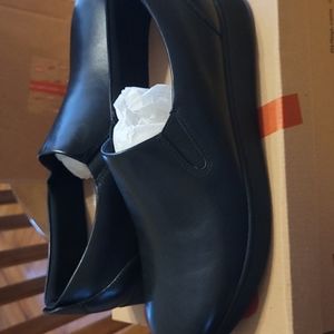 FitFlop Rally black leather slip on sneaker sz 10 BNIB